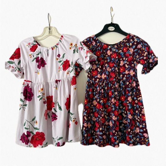 Old Navy Other - Old Navy Toddler Girls Floral Dress Set 2T 3T Ruffle Tiered Twirl Knit Ditsy
